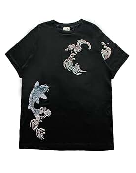 ◆マッシュマニア 鯉プリントTシャツ 和柄 綿100％ 日本製 半袖Tシャツ ◇マッシュマニア 鯉プリントTシャツ 和柄 綿100％ 日本製 半袖T